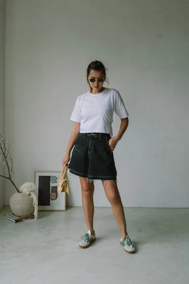 ( BLUE / BLACK ) DAILY DENIM CULOTTE *LAST ONE*