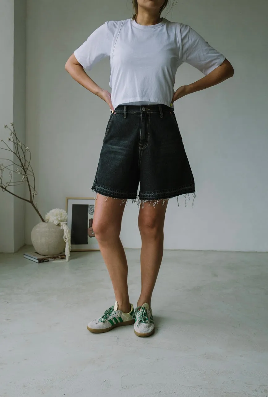 ( BLUE / BLACK ) DAILY DENIM CULOTTE *LAST ONE*
