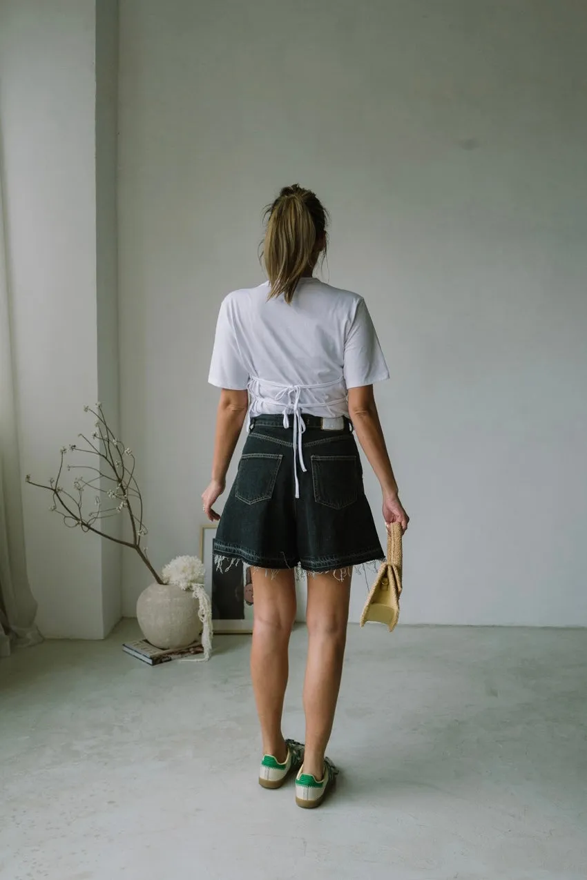 ( BLUE / BLACK ) DAILY DENIM CULOTTE *LAST ONE*