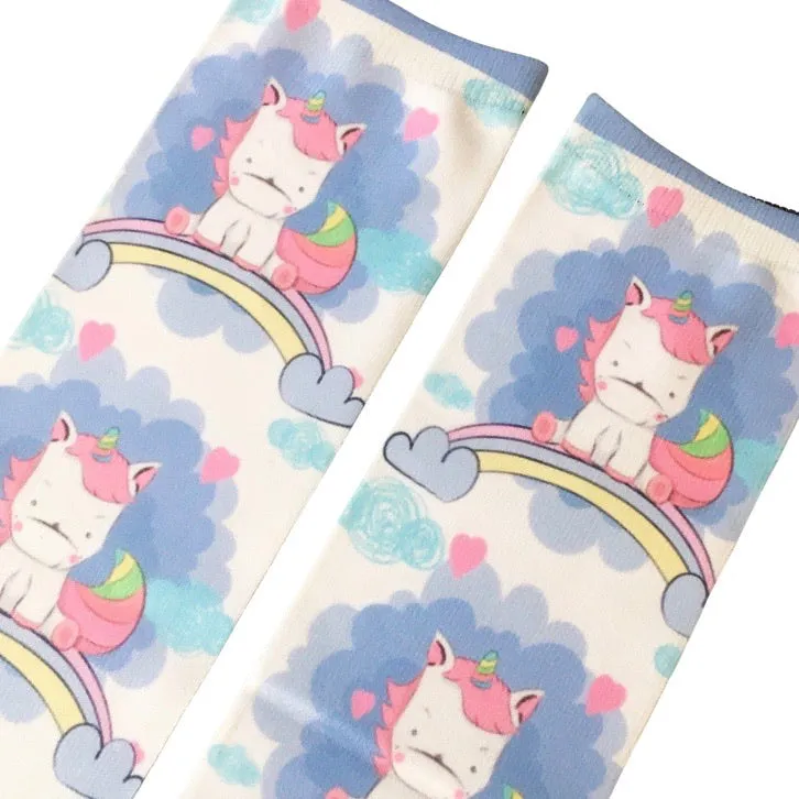 💝 Socks: Unicorn Light Blue