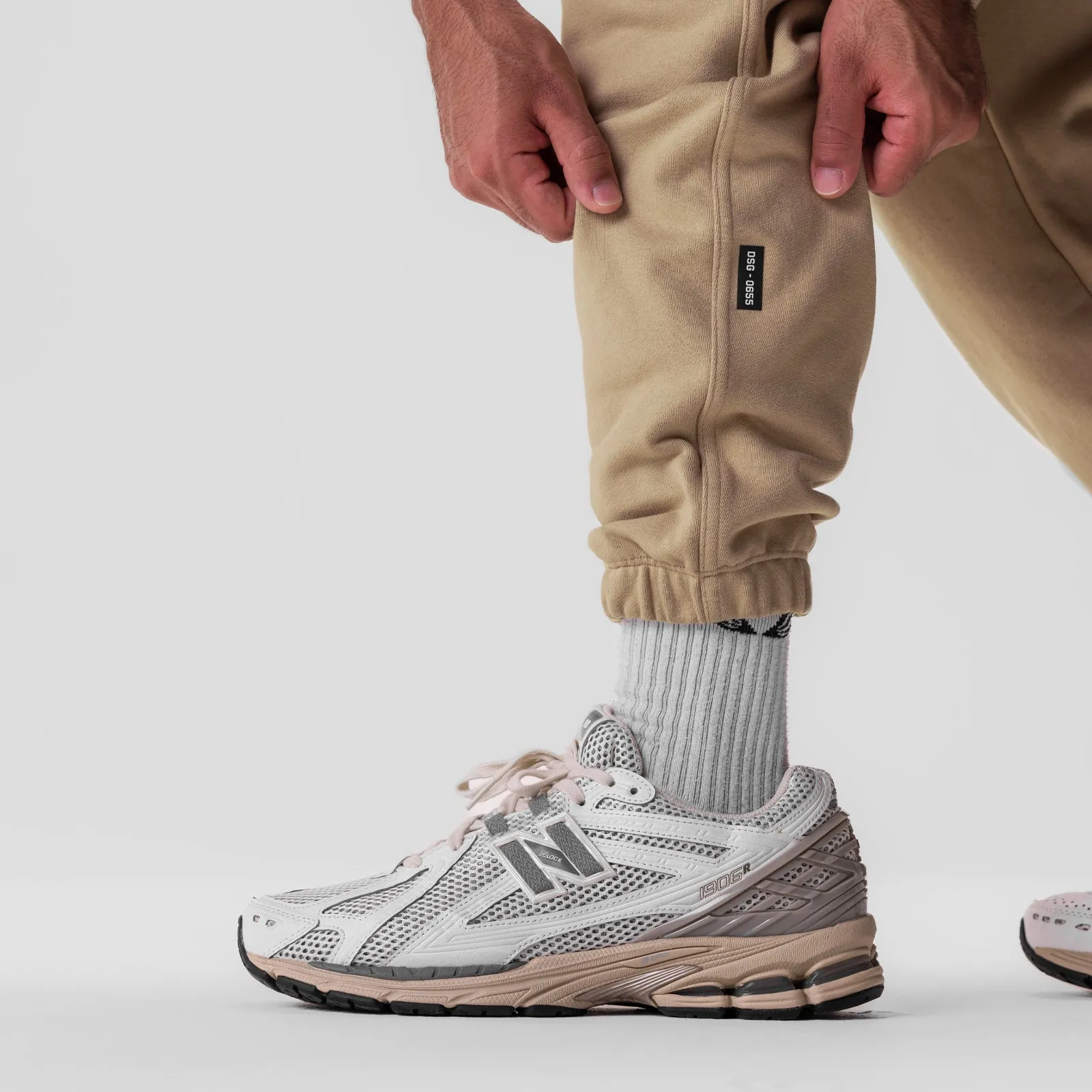 0655. Tech-Terry™ Oversized Sweats - Khaki "Stacked Wings"