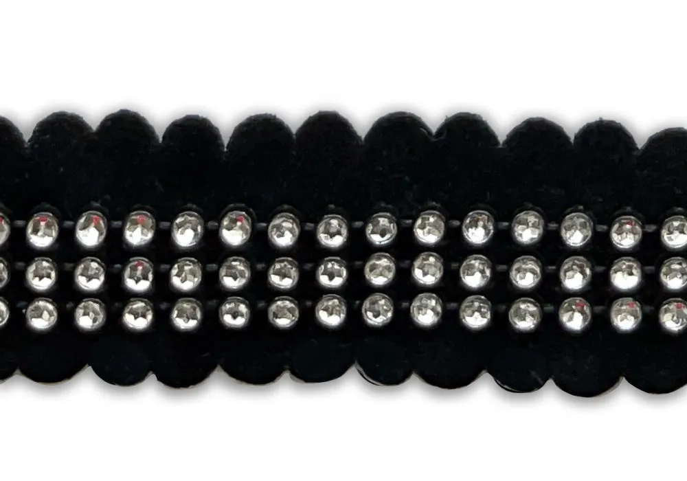 1 1/4" Sparkling Meandering Scallops Trim (Made in France)