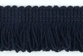1 1/8" Black Fringed Wool Trim