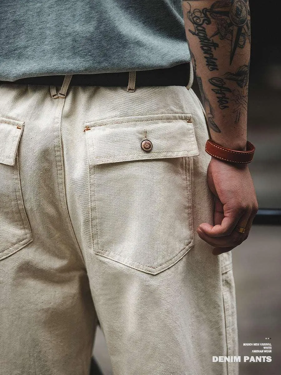 11.2Oz White Denim Pants