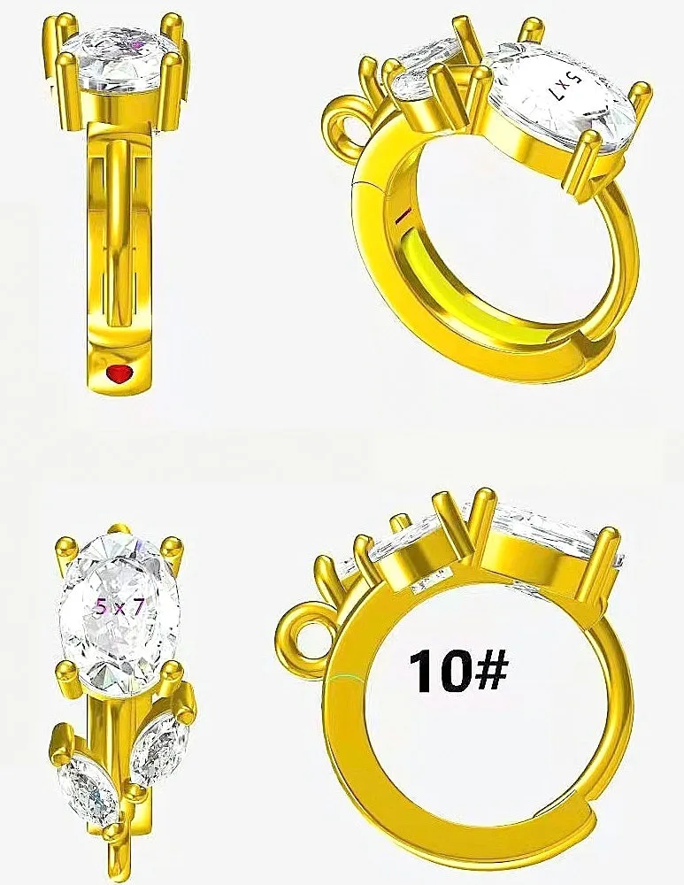 18K Gold Filled Look, Leverback Earring Set - Evil Eye, Floral & Crystal Star Designs - Luxe Huggy Earrings Multipack