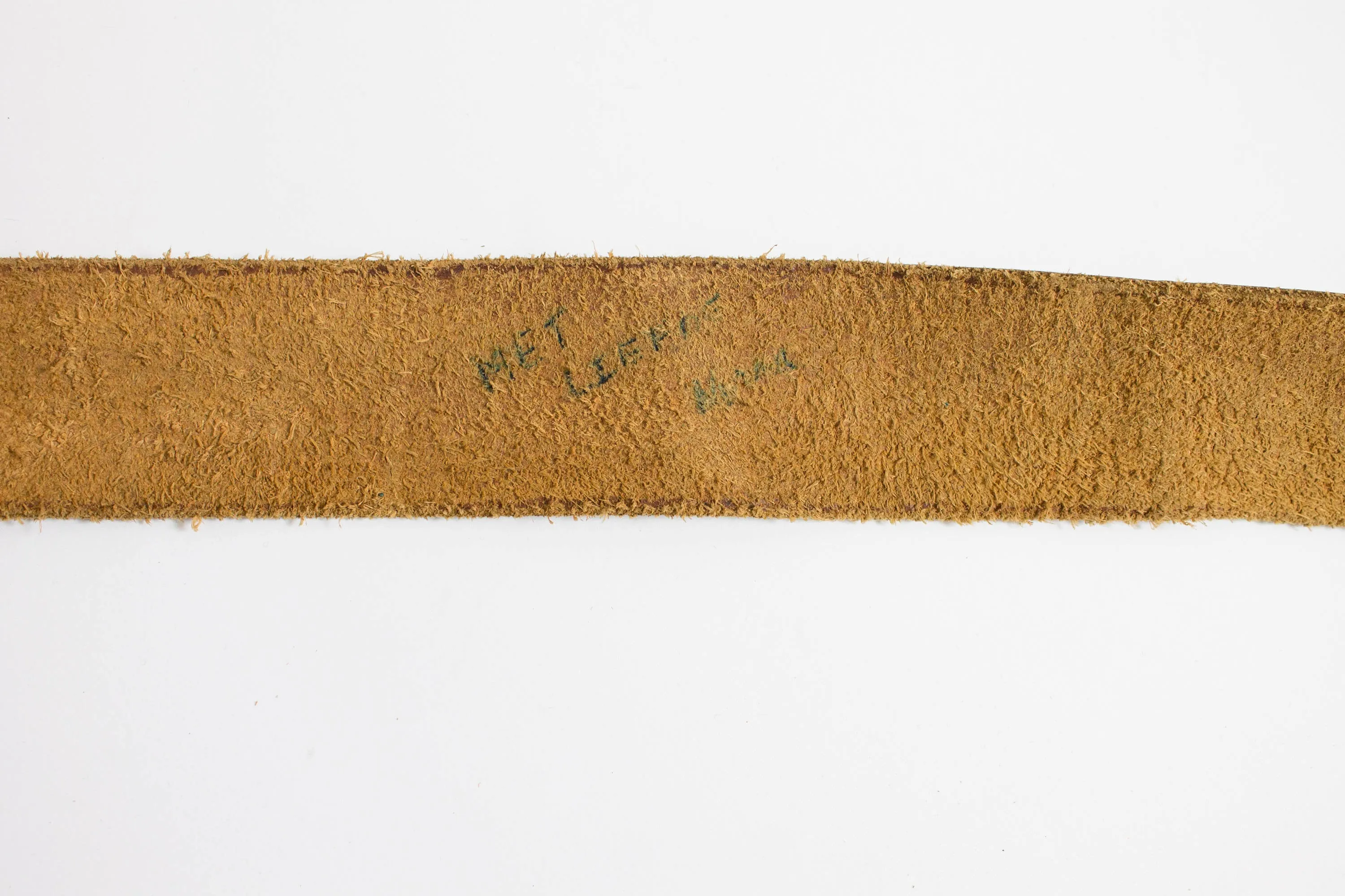 1970s Leather Belt Brown Boho M / L