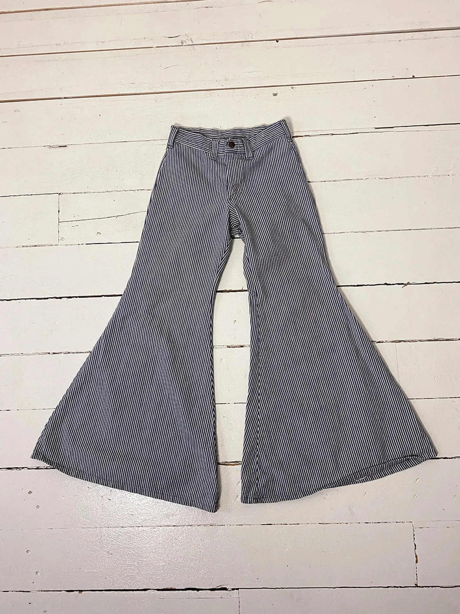 1970's Petite Hickory Stripe Bellbottoms