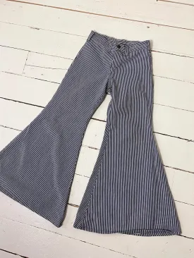 1970's Petite Hickory Stripe Bellbottoms