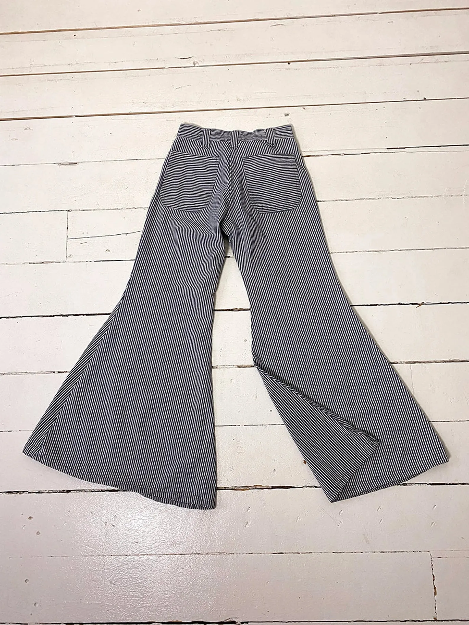 1970's Petite Hickory Stripe Bellbottoms