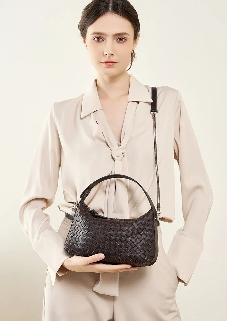 2024 Summer Collection: Luxurious Lambskin Woven Handbag for Women |  Handcrafted Versatile Vintage-Inspired Shoulder Crossbody Bag