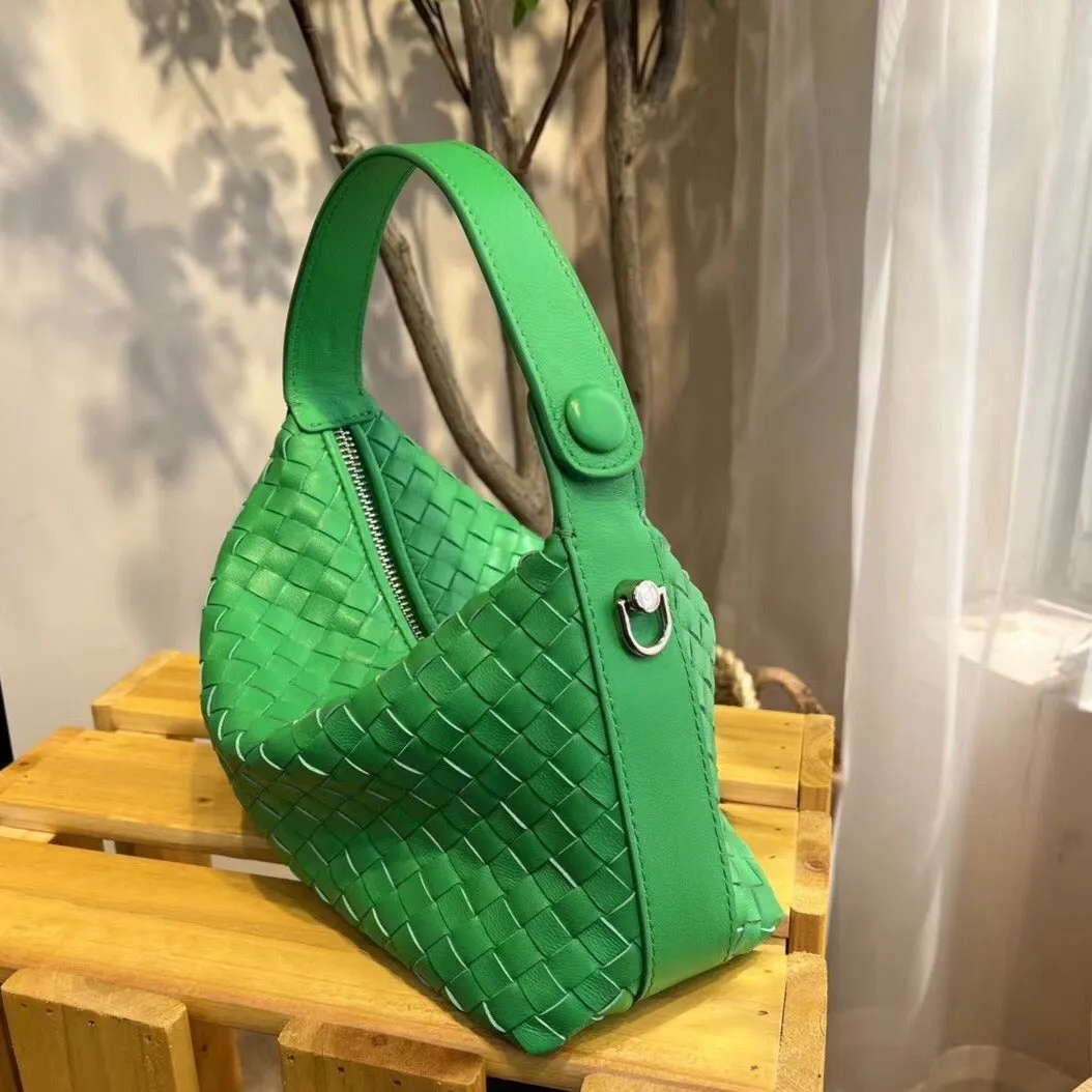 2024 Summer Collection: Luxurious Lambskin Woven Handbag for Women |  Handcrafted Versatile Vintage-Inspired Shoulder Crossbody Bag