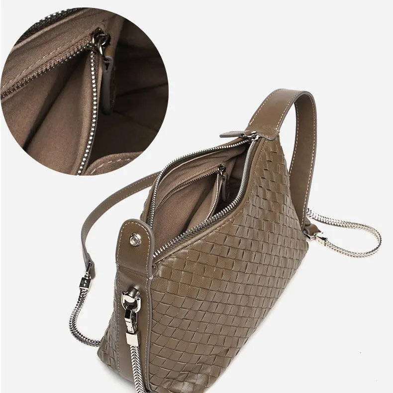 2024 Summer Collection: Luxurious Lambskin Woven Handbag for Women |  Handcrafted Versatile Vintage-Inspired Shoulder Crossbody Bag