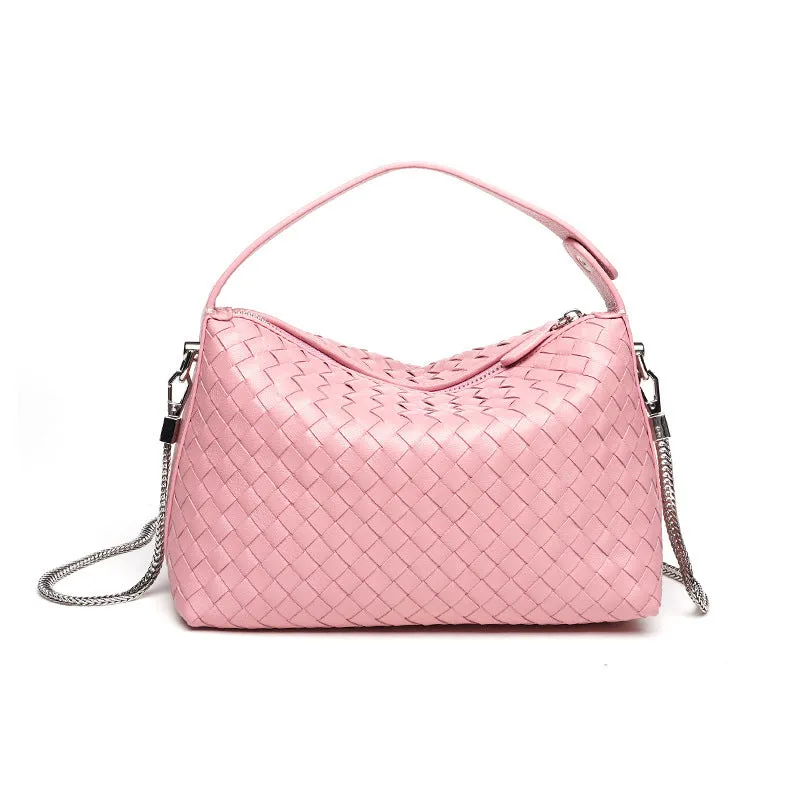 2024 Summer Collection: Luxurious Lambskin Woven Handbag for Women |  Handcrafted Versatile Vintage-Inspired Shoulder Crossbody Bag