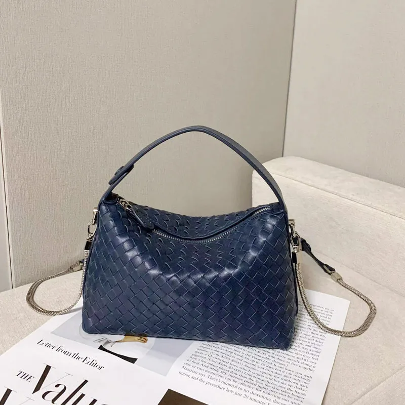 2024 Summer Collection: Luxurious Lambskin Woven Handbag for Women |  Handcrafted Versatile Vintage-Inspired Shoulder Crossbody Bag