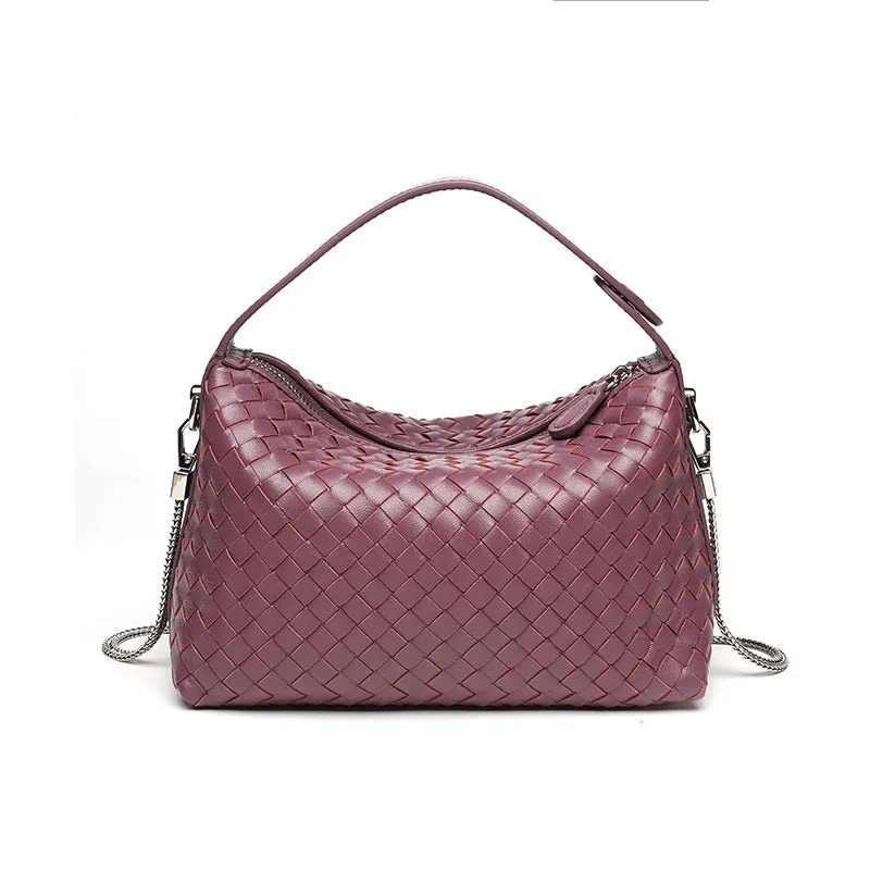 2024 Summer Collection: Luxurious Lambskin Woven Handbag for Women |  Handcrafted Versatile Vintage-Inspired Shoulder Crossbody Bag