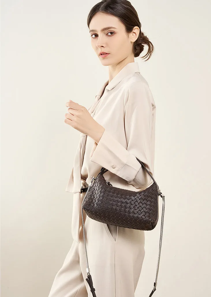 2024 Summer Collection: Luxurious Lambskin Woven Handbag for Women |  Handcrafted Versatile Vintage-Inspired Shoulder Crossbody Bag