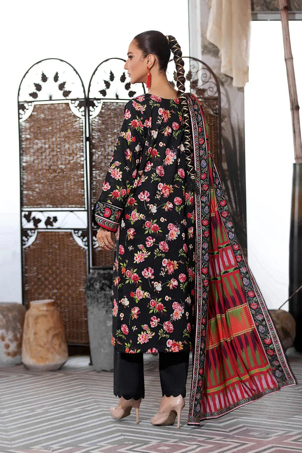 2PC Unstitched Printed Lawn Shirt and Dupatta KSD-2660