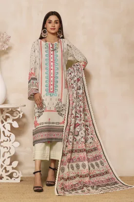 3 Pcs unstitched EMB lawn Suit  KL-1934
