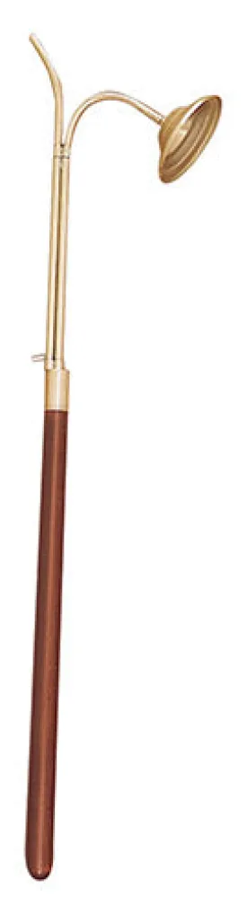 30" High Polished Brass Candle lighter with Bell Snuffer