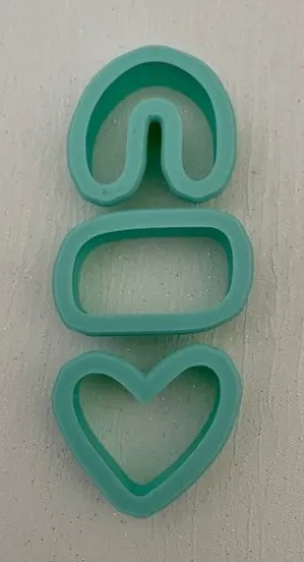 3D Printed Polymer Clay Cutter - Mix and Match #2 3PC Set