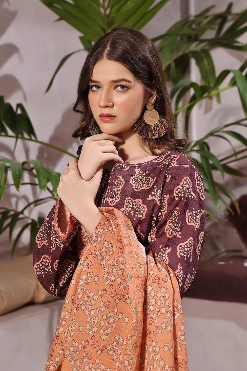 3PC Unstitched Khaddar Suit KKH-2252