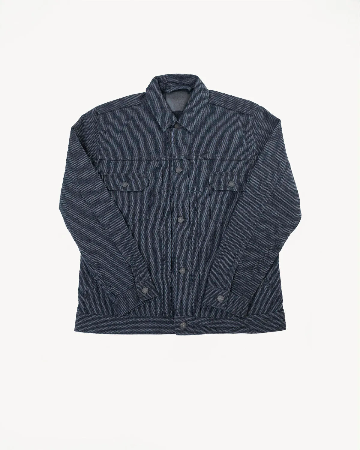 6117-BK - Sashiko Type II Jacket - Black x Grey