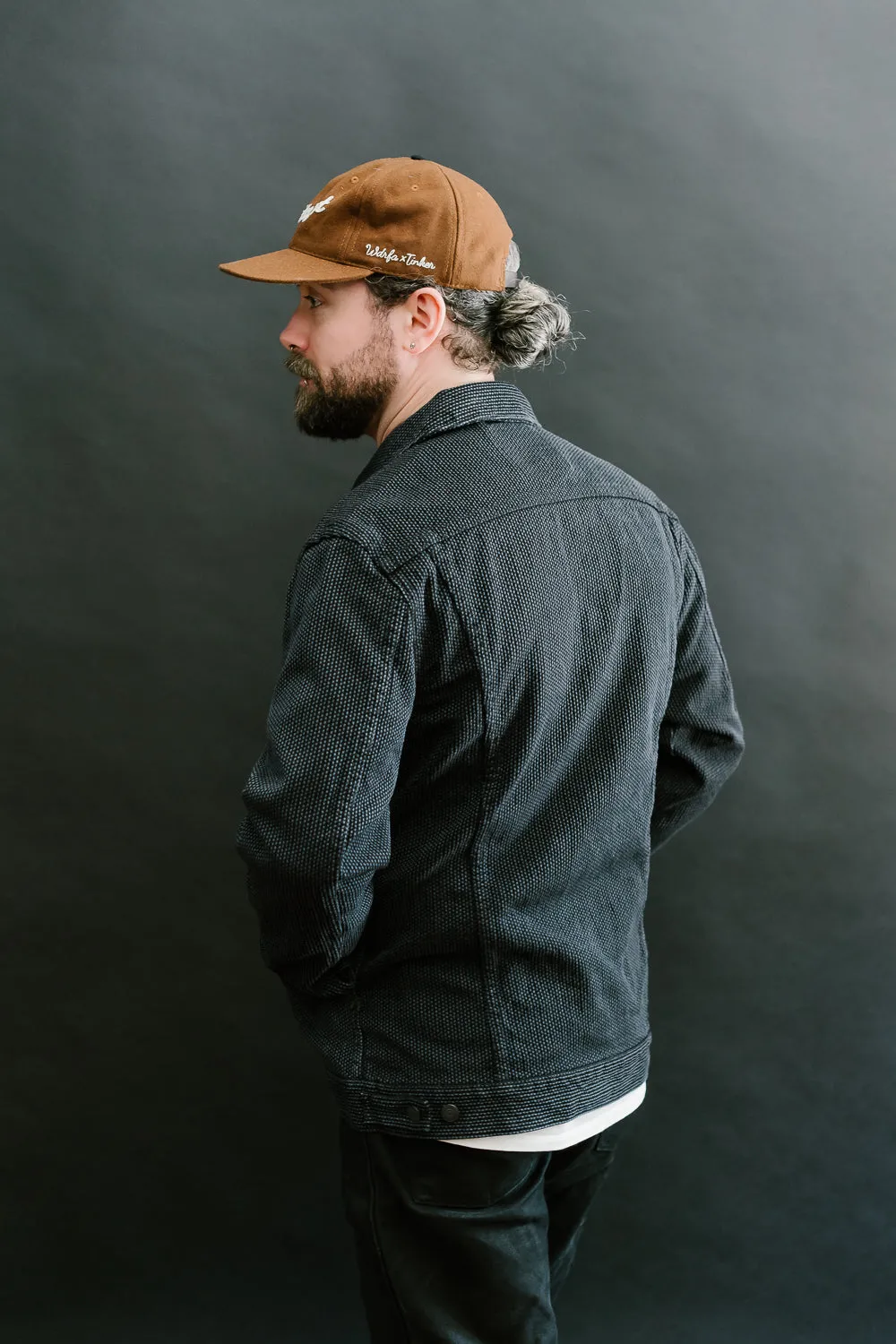 6117-BK - Sashiko Type II Jacket - Black x Grey