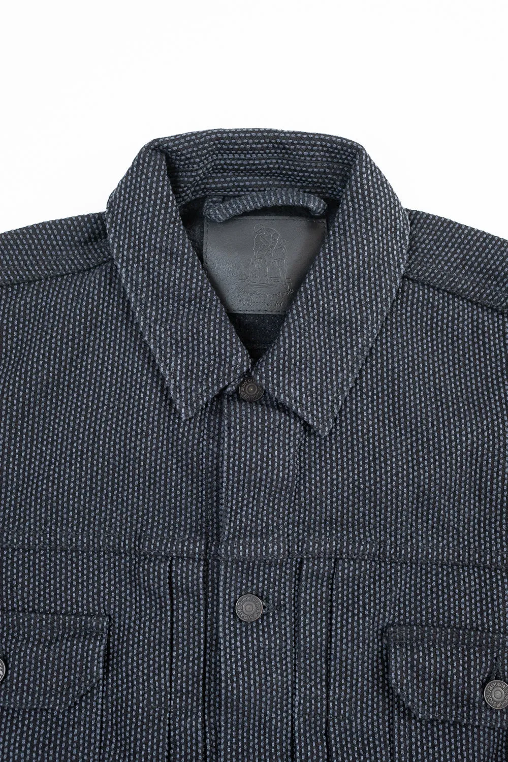 6117-BK - Sashiko Type II Jacket - Black x Grey