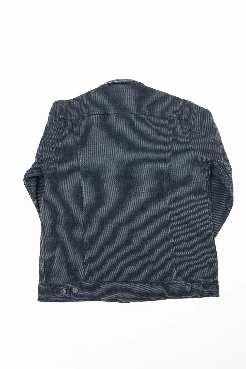 6118-BK - Sashiko Type III Jacket - Black x Grey