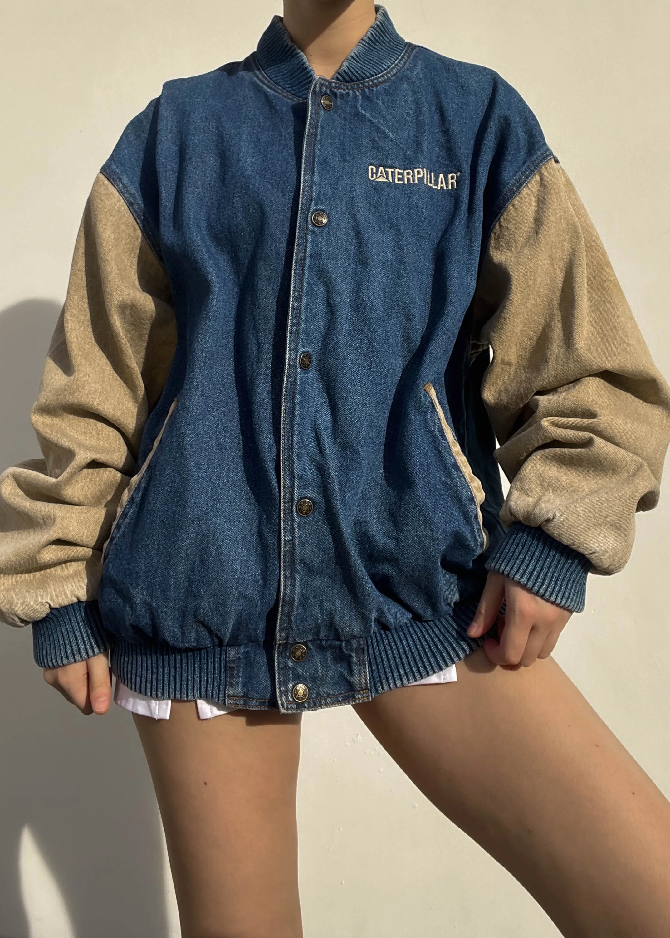 90's Caterpillar Color-Block Jacket (XL)