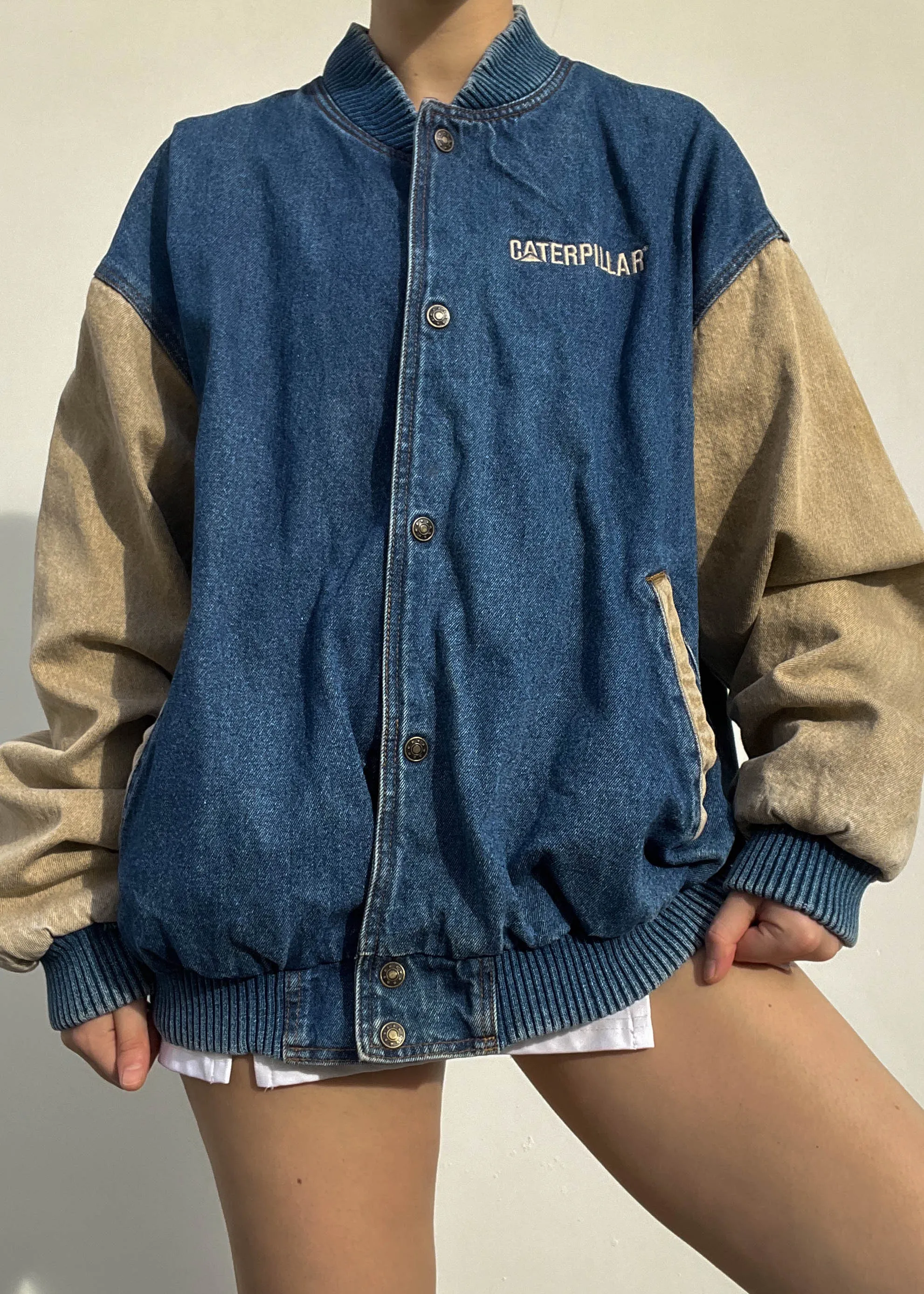 90's Caterpillar Color-Block Jacket (XL)
