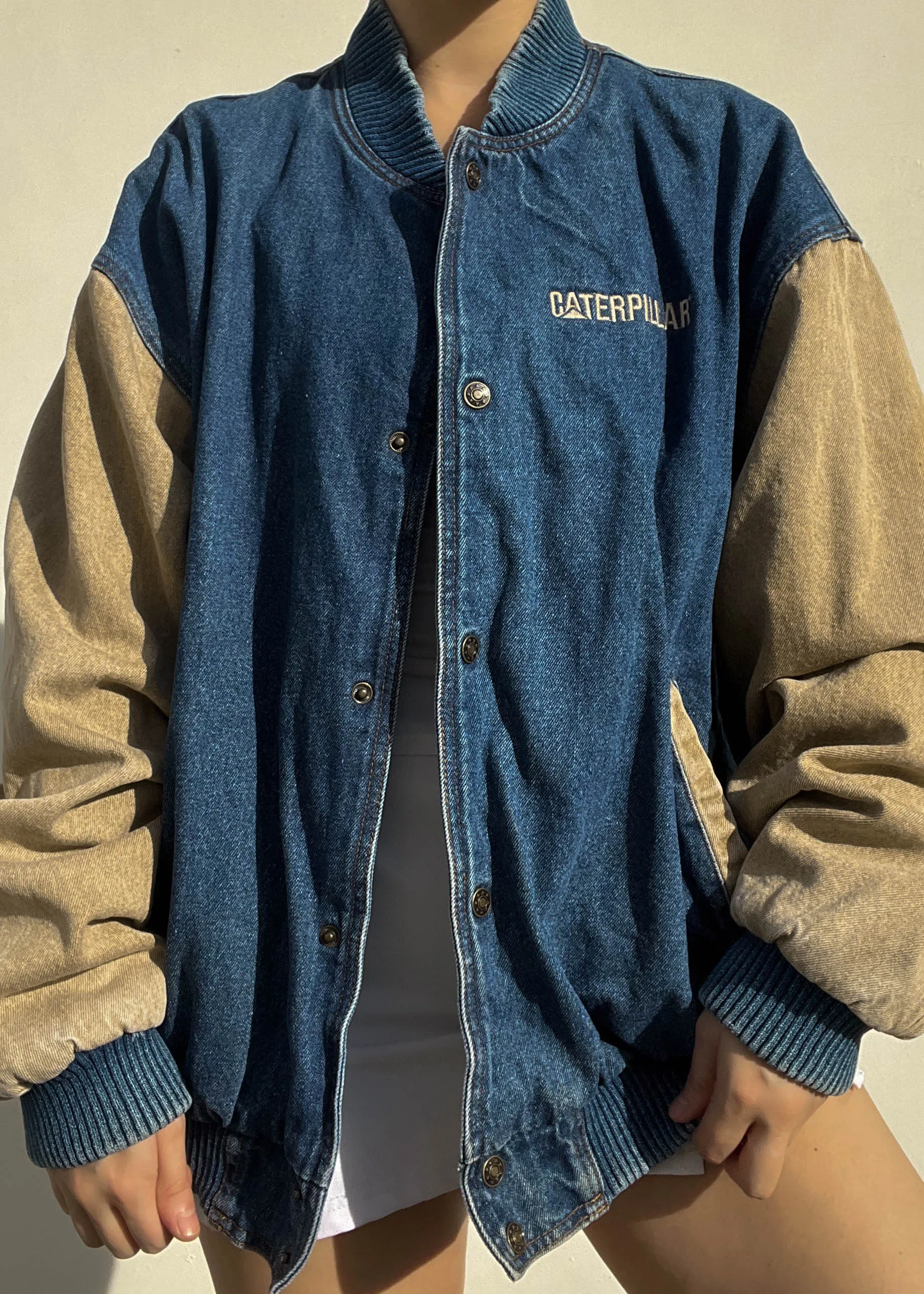 90's Caterpillar Color-Block Jacket (XL)