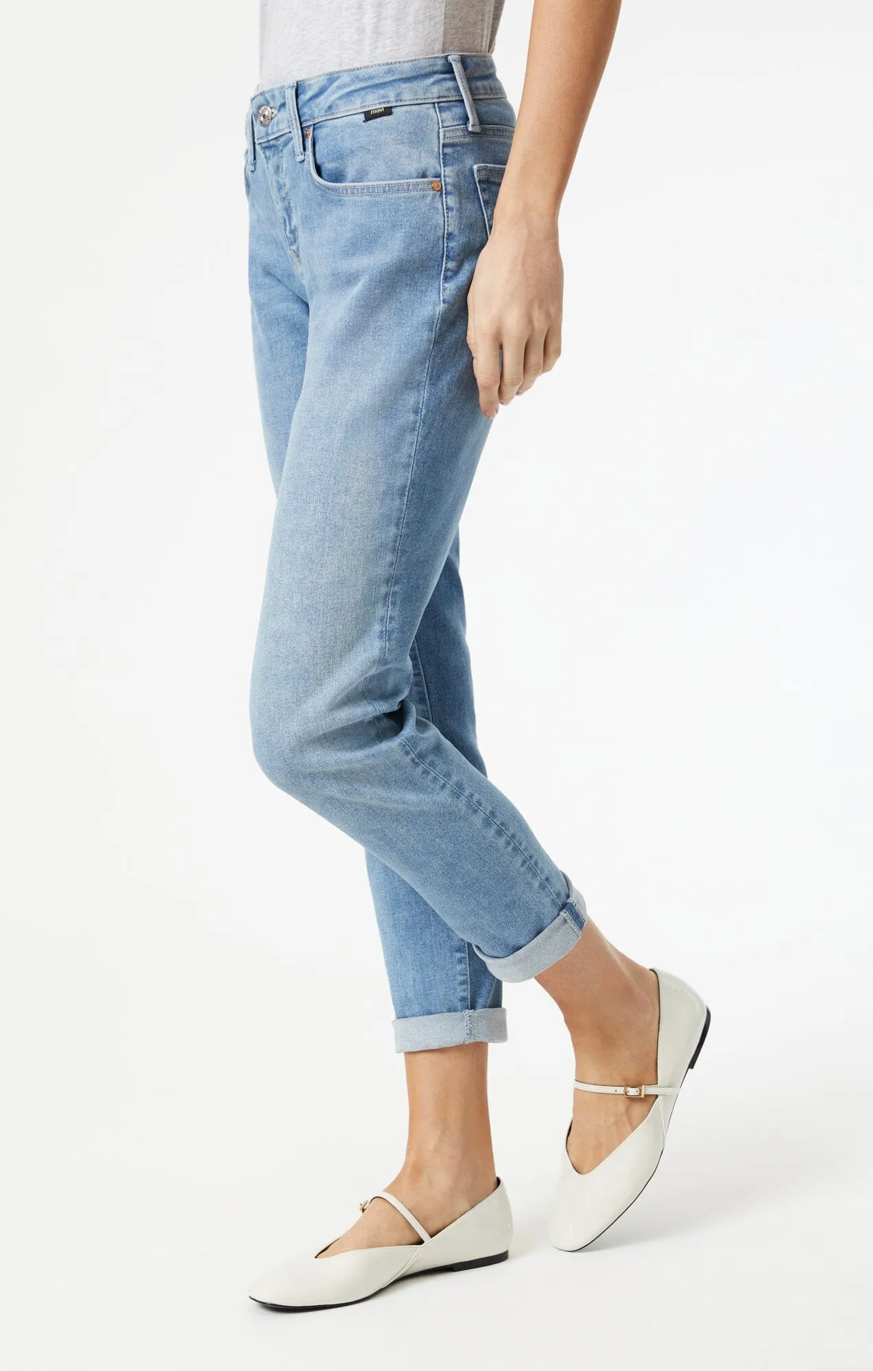 ADA BOYFRIEND IN LIGHT BRUSHED FLEX BLUE