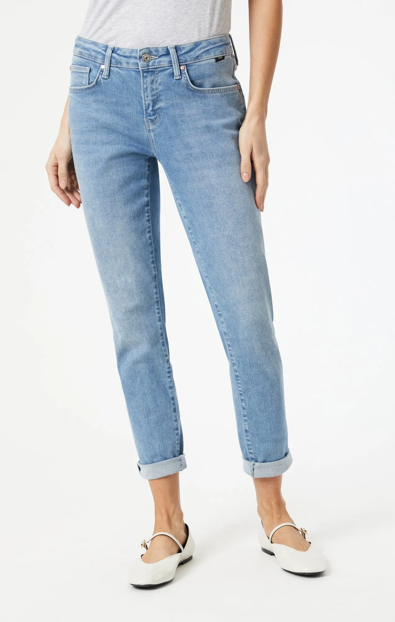 ADA BOYFRIEND IN LIGHT BRUSHED FLEX BLUE