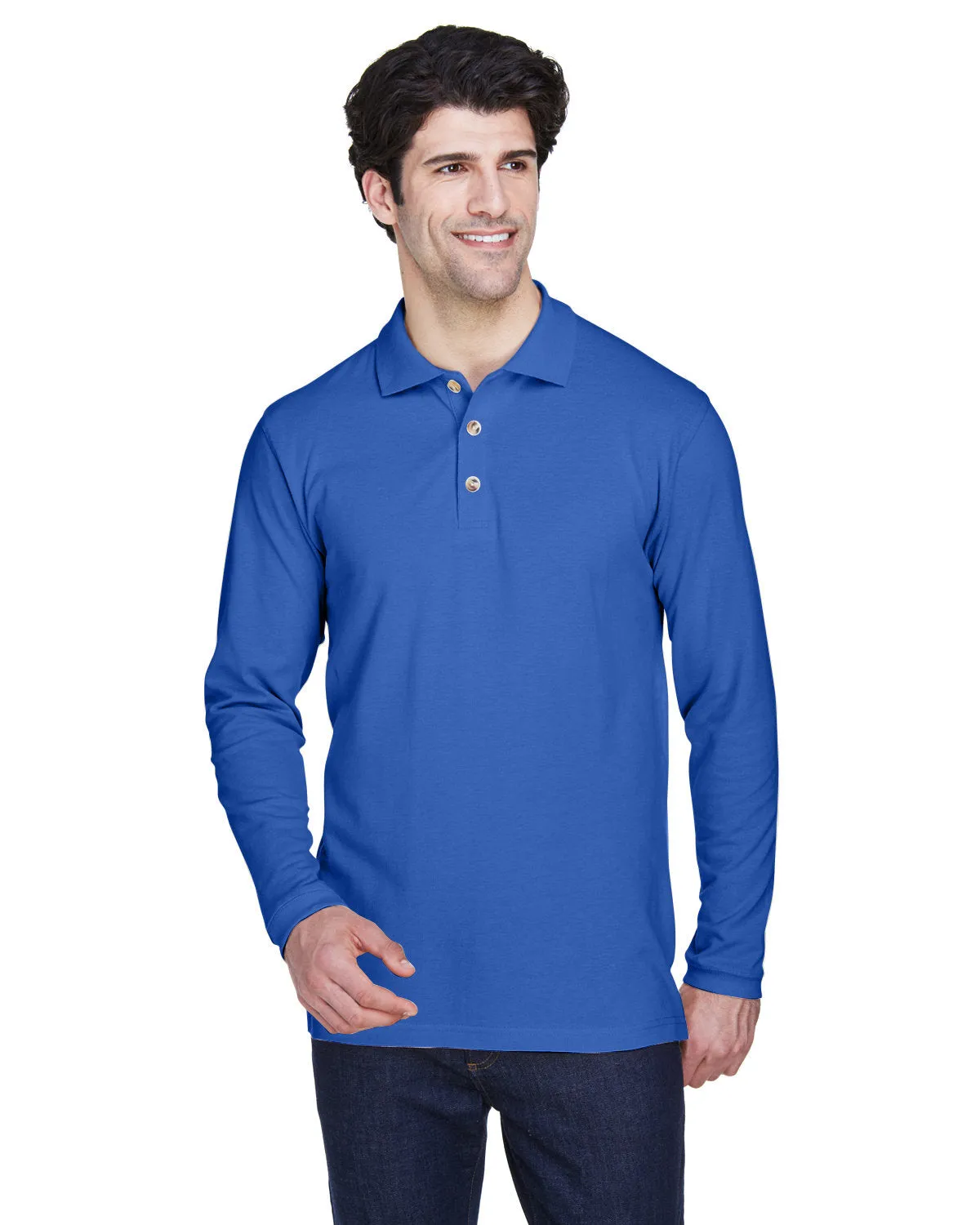 Adult Long-Sleeve Classic Pique Polo