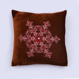 AKC Pure Velvet Embroidered Fascinating Filled Cushion