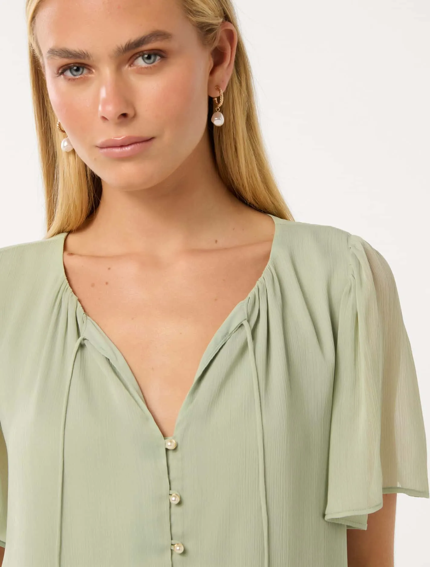 Alba Button Front Blouse