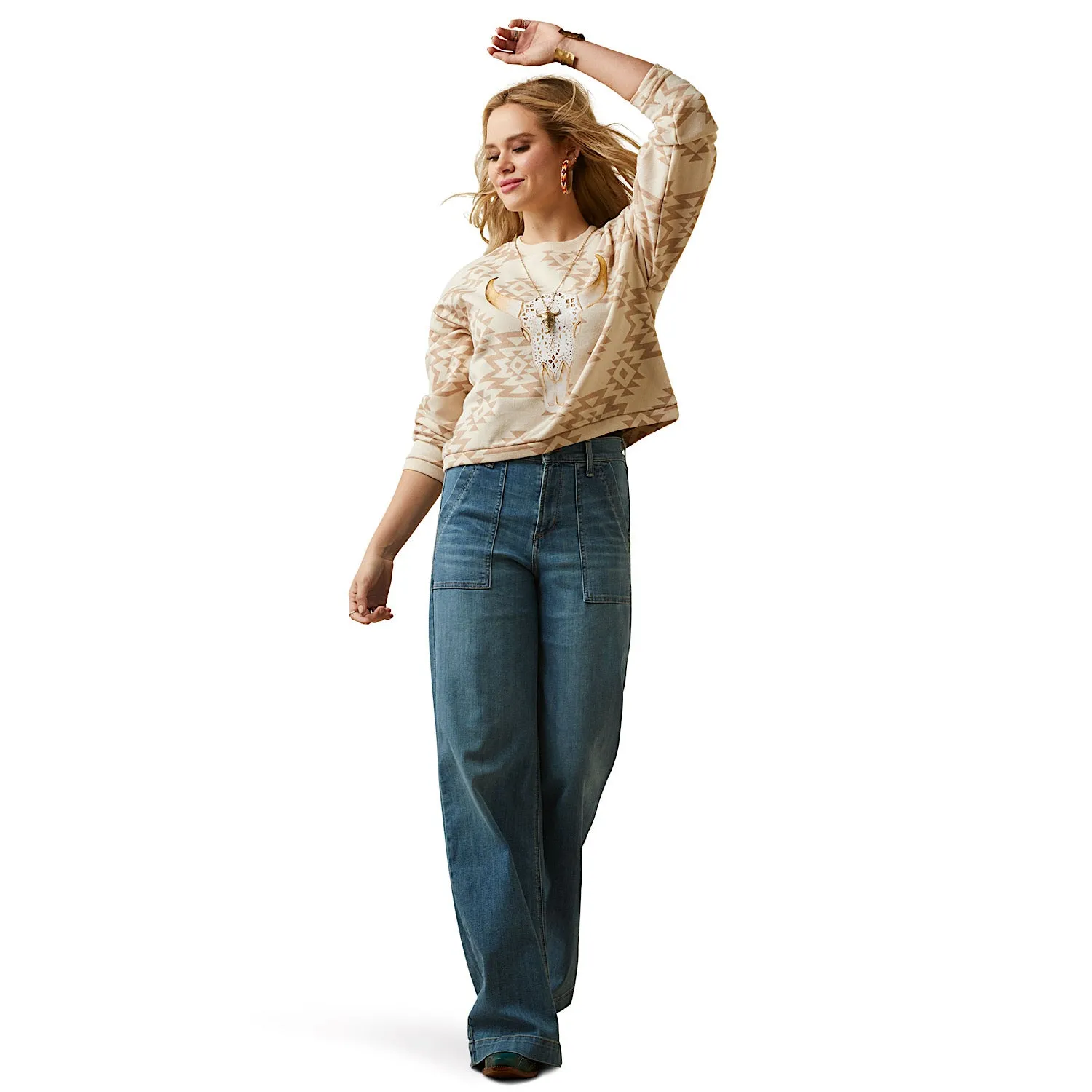 Ariat Womens O'Keefe Sweatshirt Brazilian Sand