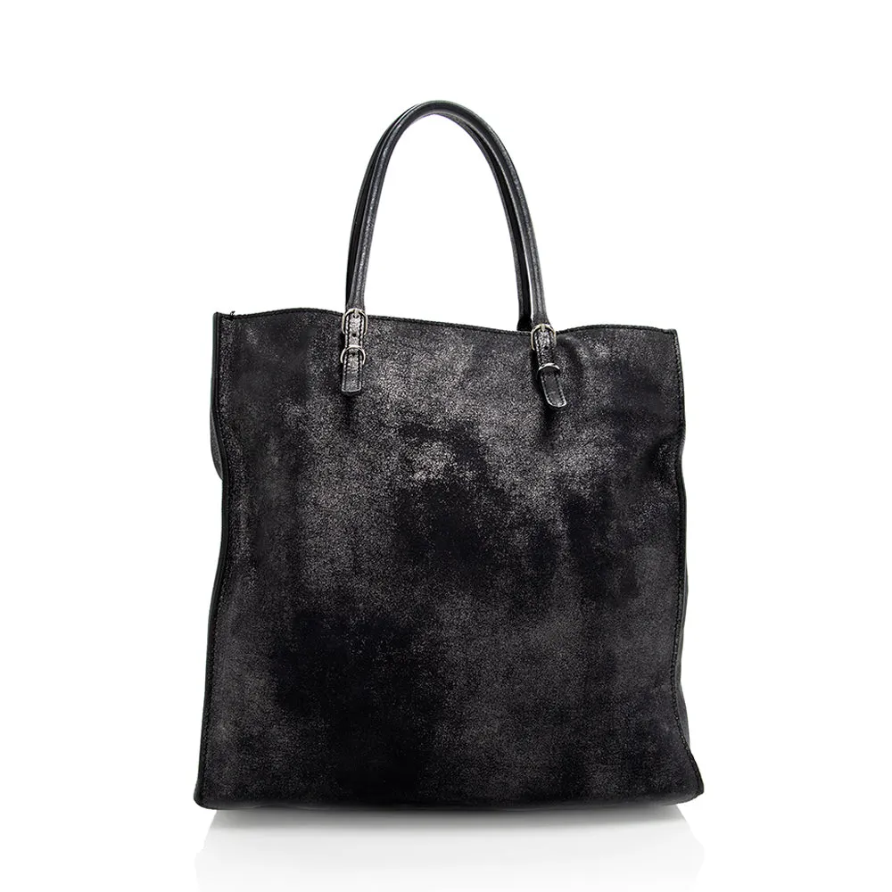 Balenciaga Metallic Veau Leather Papier A4 Tote