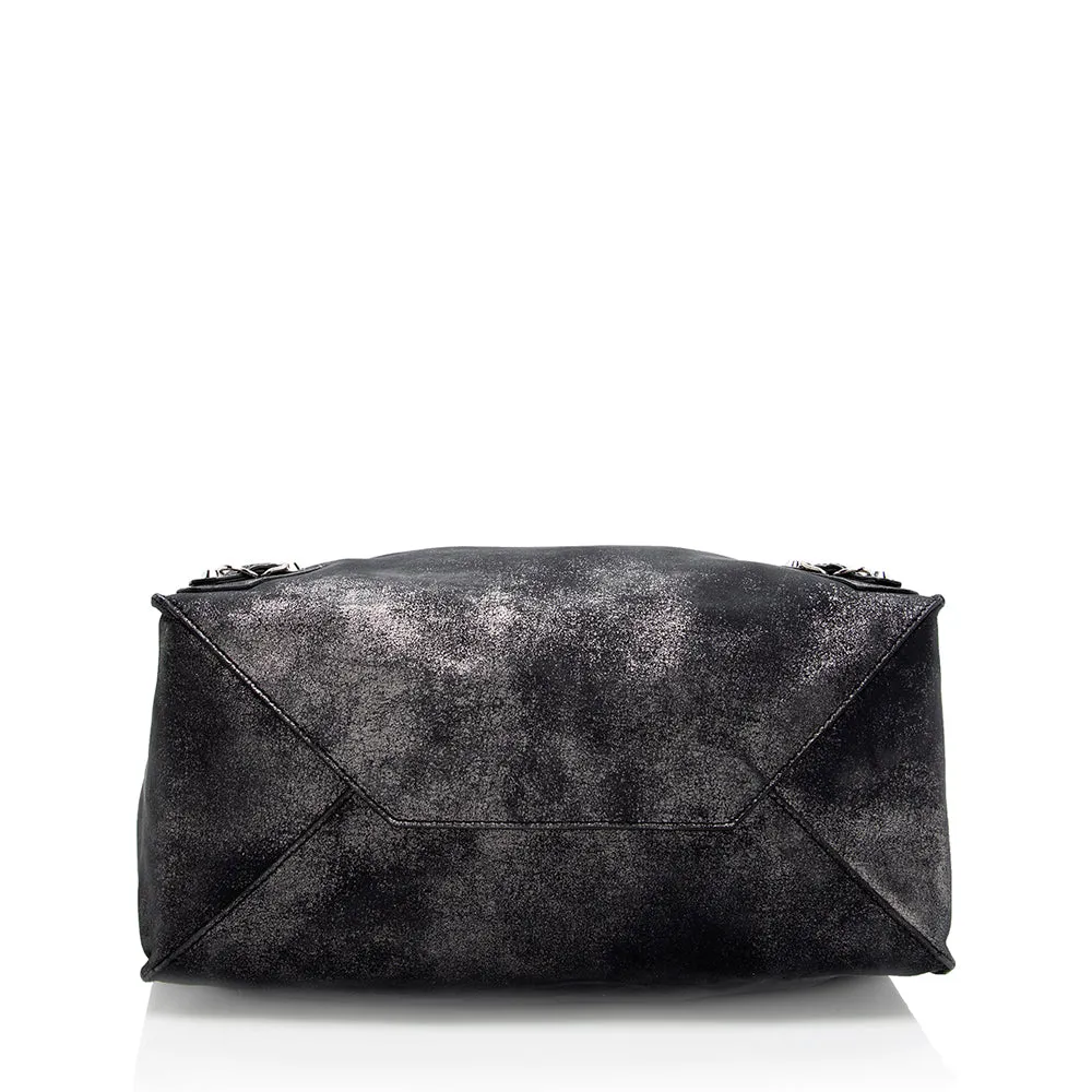Balenciaga Metallic Veau Leather Papier A4 Tote