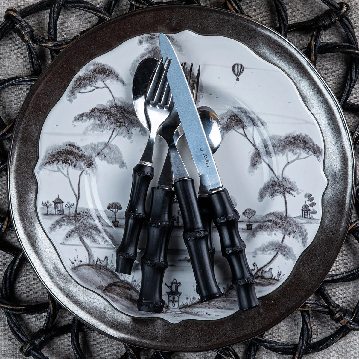 Bamboo 5pc Place Setting - Black