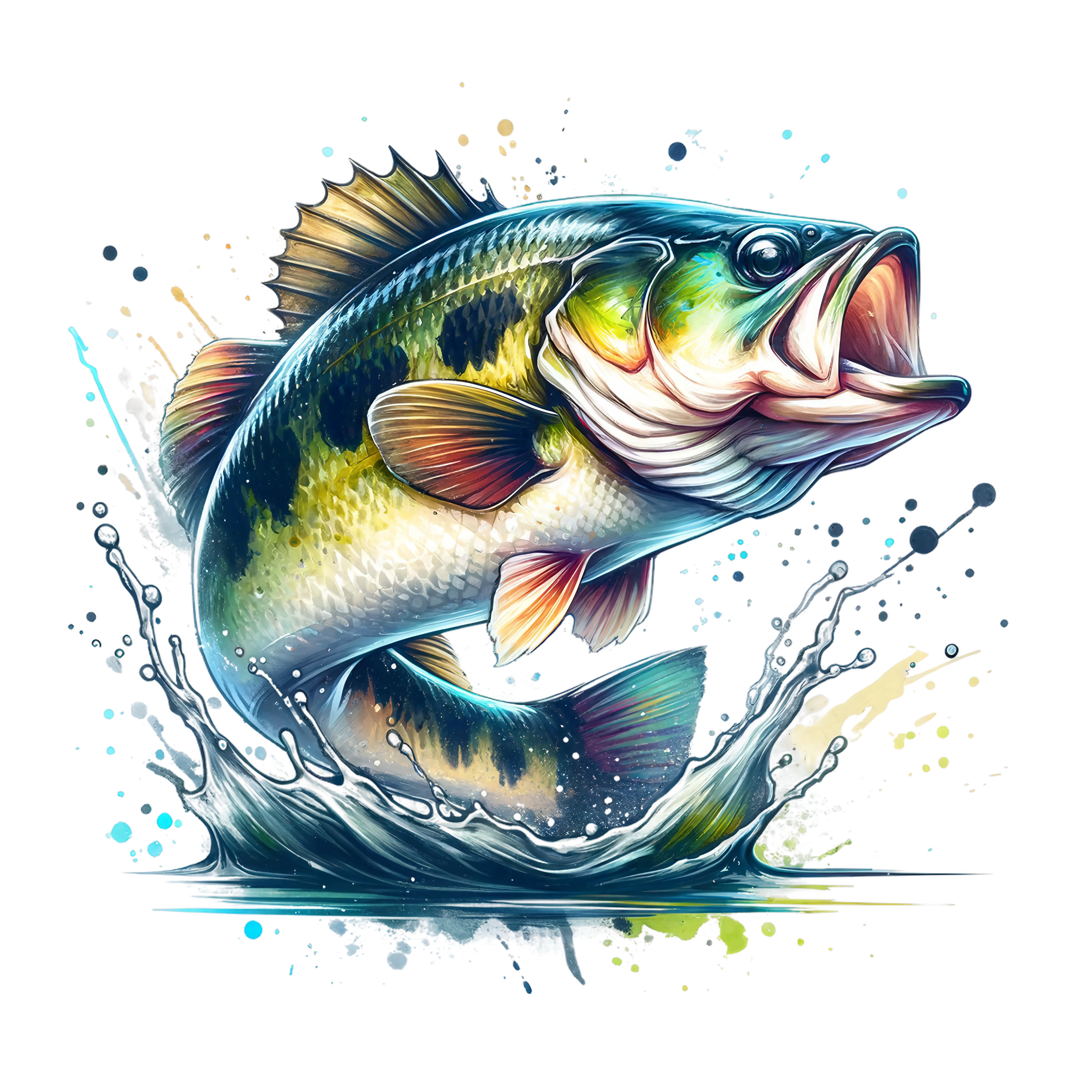 Bass Fishing UV DTF Decals (12 Styles )