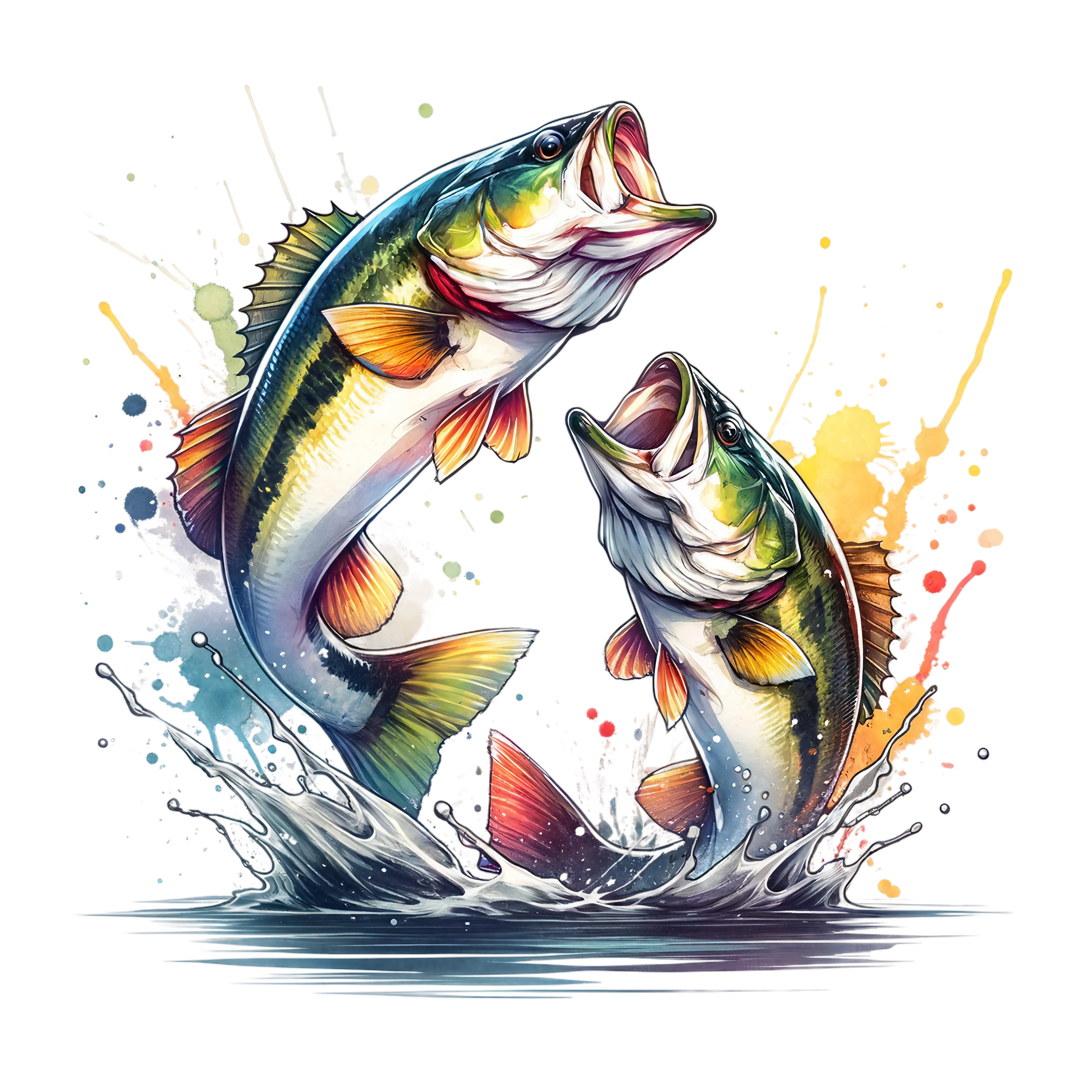 Bass Fishing UV DTF Decals (12 Styles )
