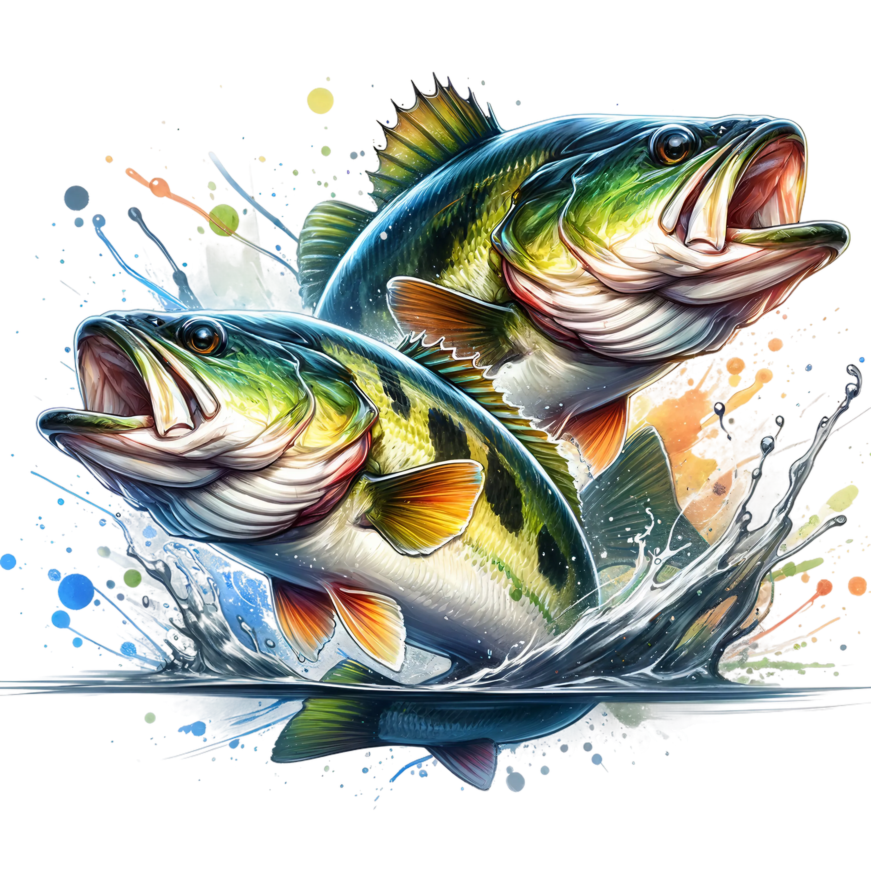 Bass Fishing UV DTF Decals (12 Styles )