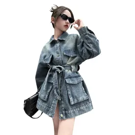 Belted Large Pocket Jacket