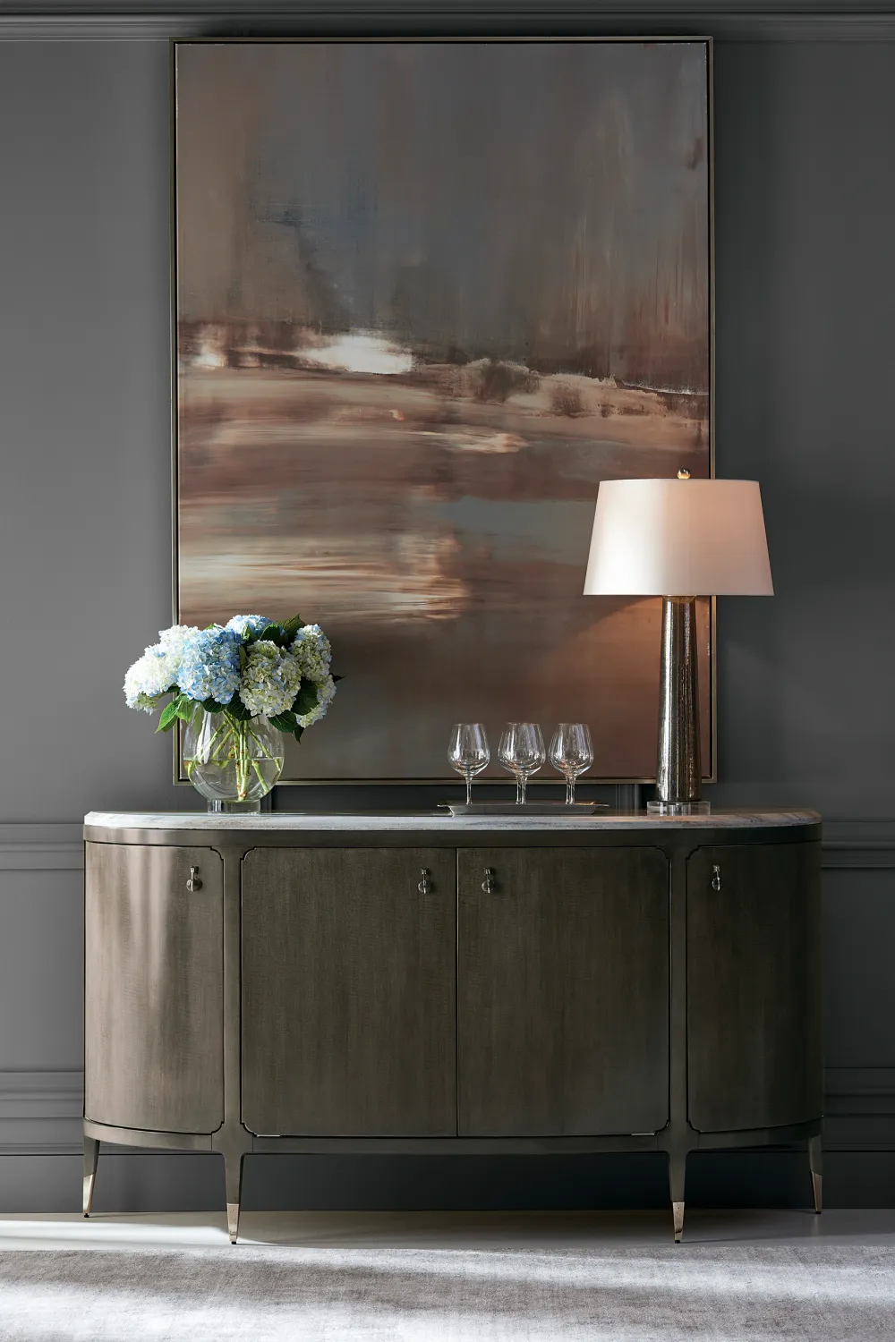 Black 4-Door Console Table | Caracole Serve Yourself