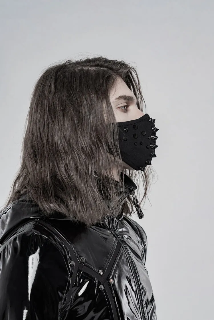 Black Punk Rivet Mask