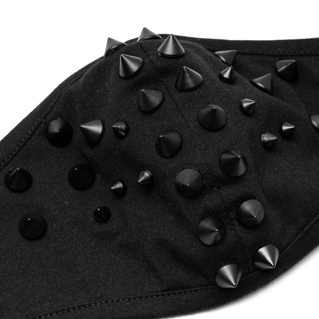 Black Punk Rivet Mask