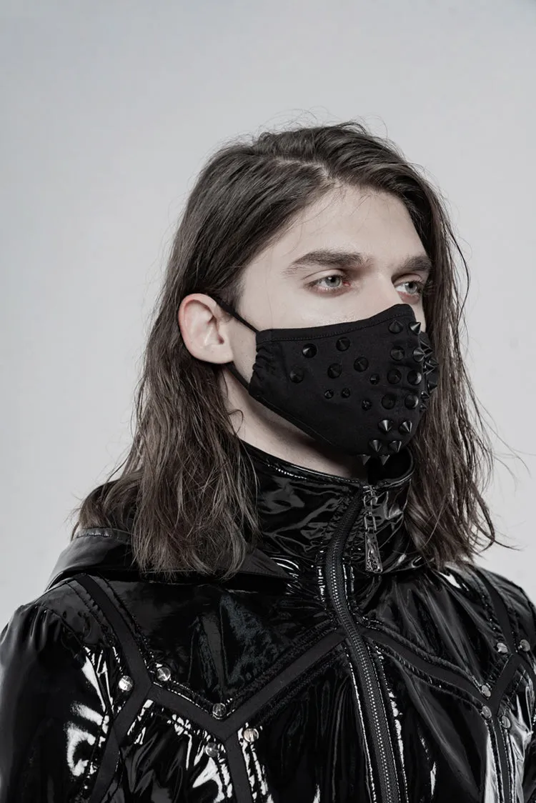 Black Punk Rivet Mask
