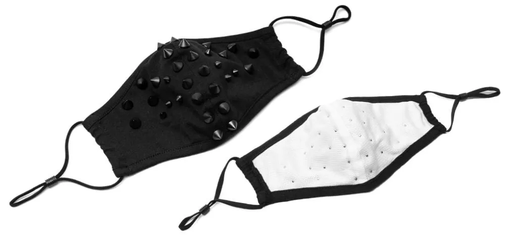 Black Punk Rivet Mask